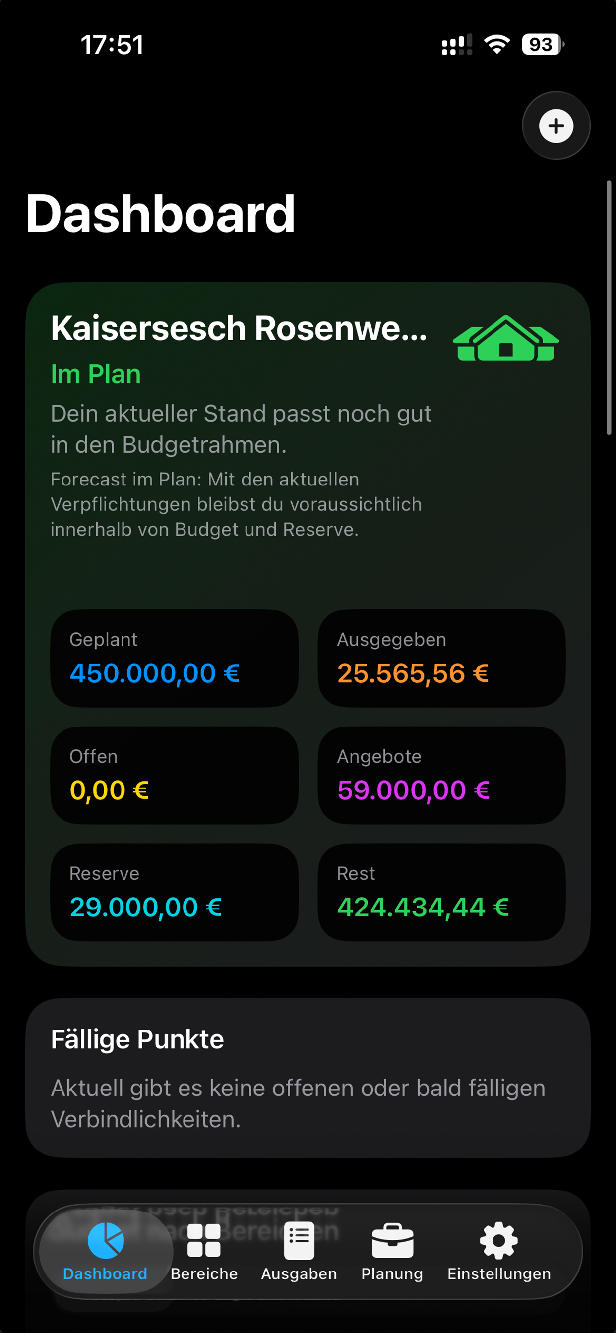 BauBudget iPhone App