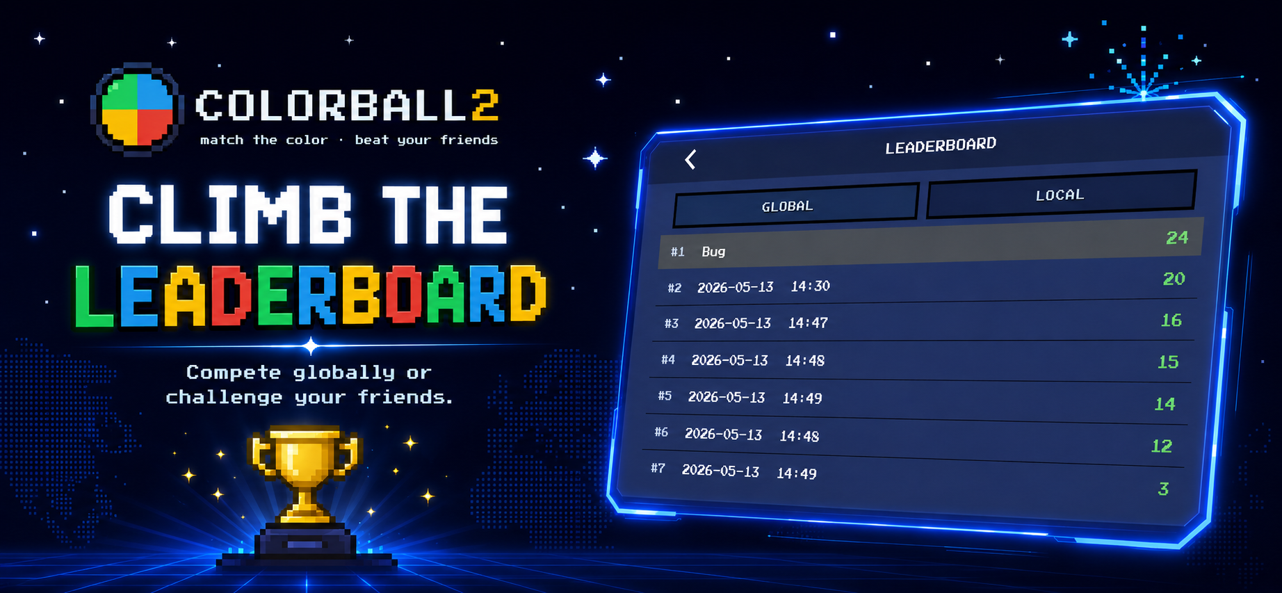 ColorBall2 — Climb the Leaderboard